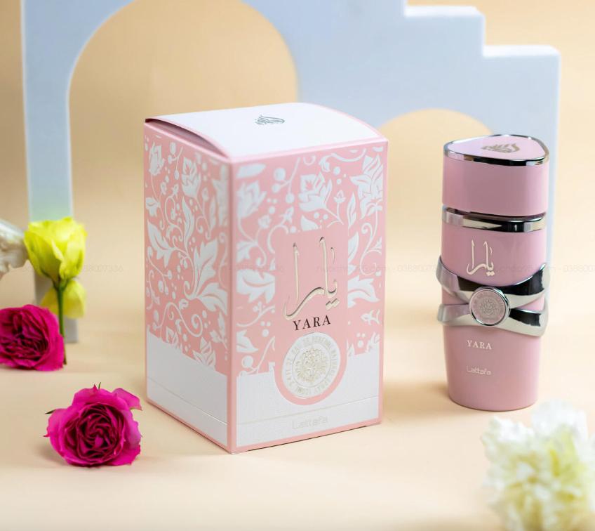 Yara De Lattafa Eau De Parfum 100ml - Perfume con Notas de Orquídea Heliotropo y Naranja Tangerina para una Experiencia Olfativa Única