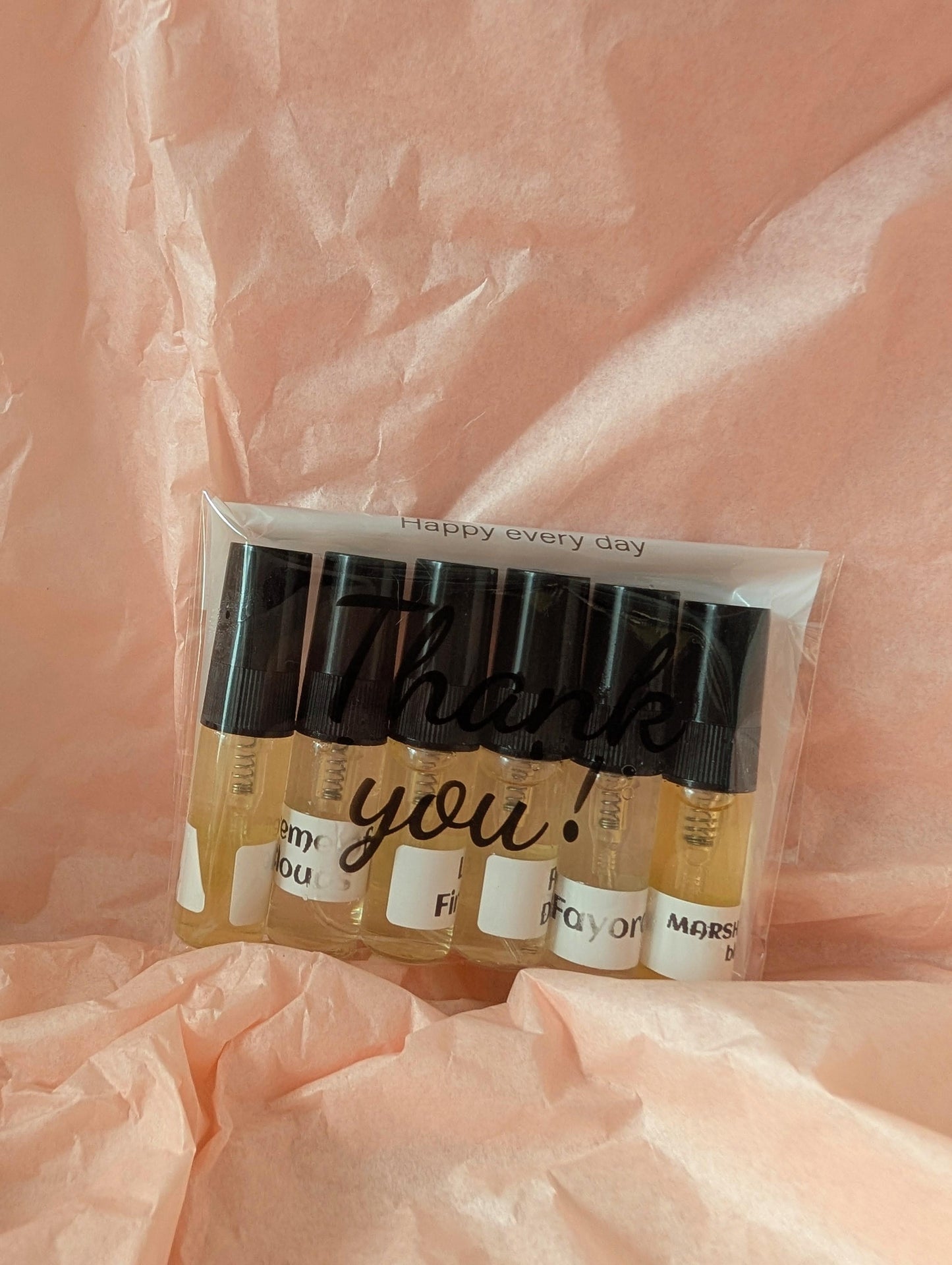 PACK 6 MUESTRAS DE 3ML ENVASE CRISTAL
