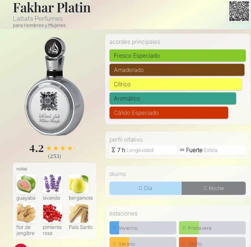 Fakhar Platin Lattafa Eau de Parfum para Hombres y Mujeres
