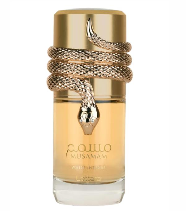 MUSAMAM White Intense Perfume - Aroma Único con Notas de Bergamota y Coco - Experiencia Olfativa Fresca y Duradera para Cualquier Ocasión