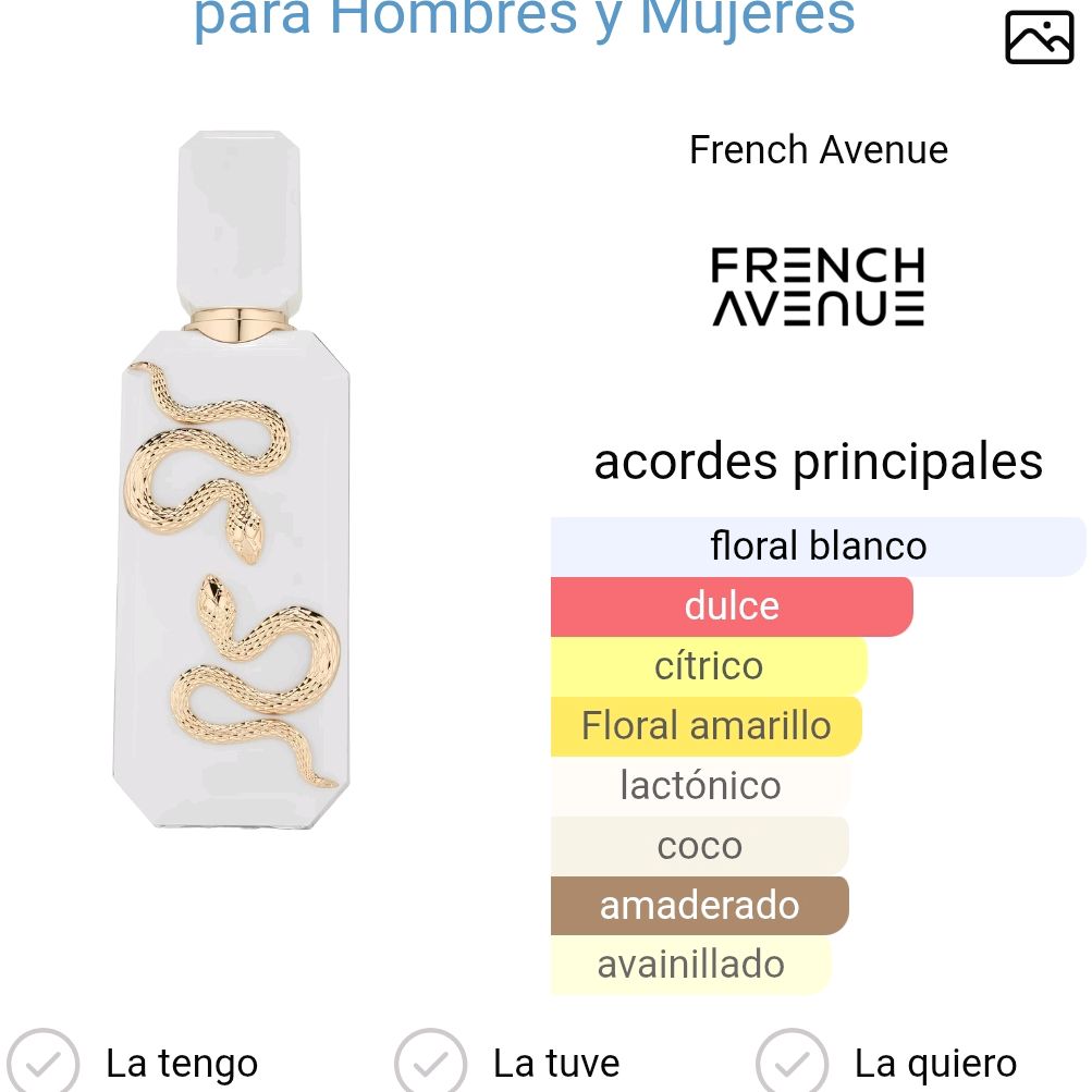 VENENO BIANCO EAU DE PARFUM 100ML DE FEENCH AVENUE